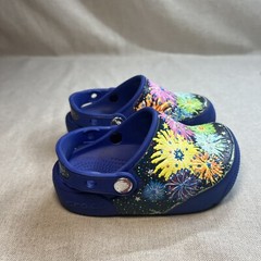 CROCS KIDS 3D FUNLAB FIREWORKS BLUE CLOGS SZ 9