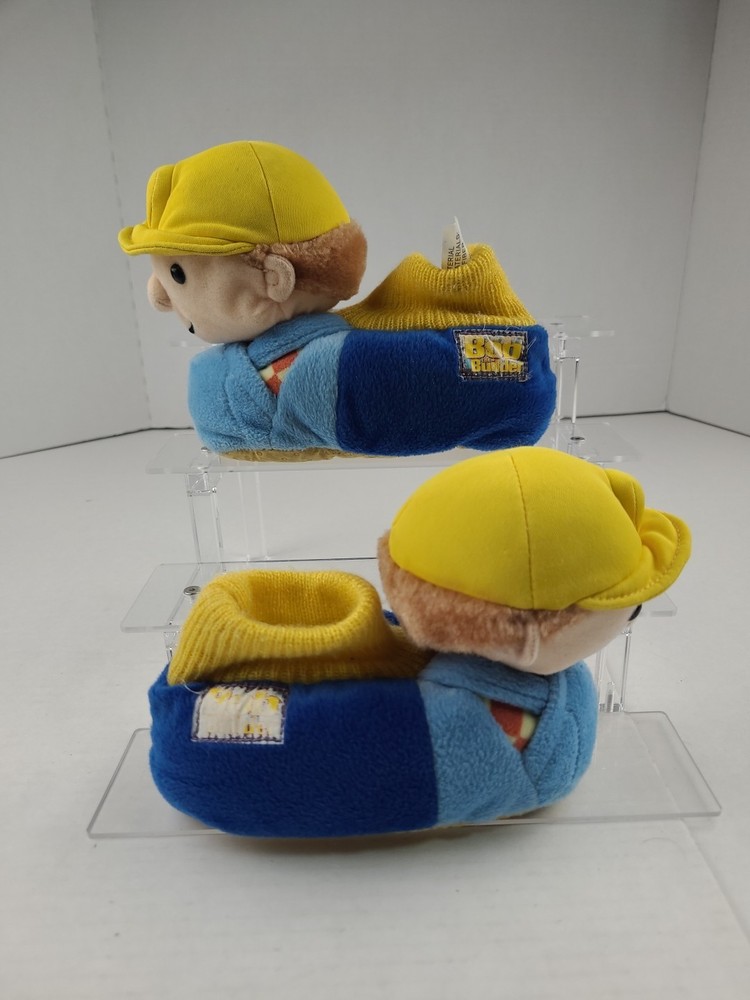 Bob the Builder Boy’s Slippers Size 7-8 Buster Brown Vintage Cartoon TV Y2k