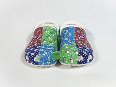 CROCS x Vineyard Vines Holiday Christmas Patchwork Classic Logo Sz 3 Kids Unisex