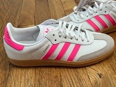 Adidas Samba OG J Cloud White Lucid Pink Gum JQ2831 GS New sz 6 sneakers shoes