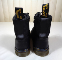 Dr. Martens‘ combs AirWair boots US youth size 3 black LA004 zip & lace ~ EUC