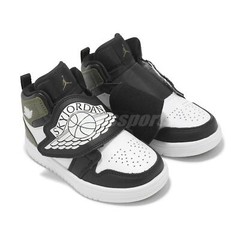 Nike Sky Jordan 1 PS Black Medium Olive White Kids Preschool Casual BQ7197-092