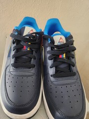 Nike Air Force 1 Now GS Obsidian Photo Blue Yellow Red Sneakers Kids 7Y