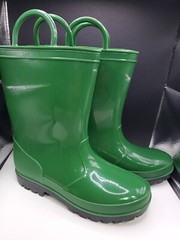 ZOOGS Waterproof Kelly Green Rain Boots Junior Size 1 NEW