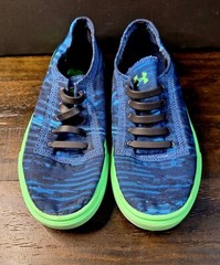 Under Armour Grade School Kickit2 Vg Sneakers Blue & Neon Green 1.5Y