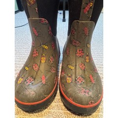Bogs Classic II Bugs Kids Rain Boots Olive Green Ladybug Beetle 72904 Size 11