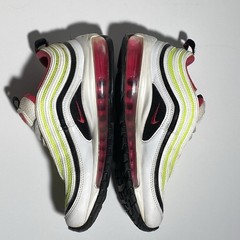 Nike Air Max 97 White Rush Pink Volt Sneakers CJ9978-100 Reflective Sz 5Y