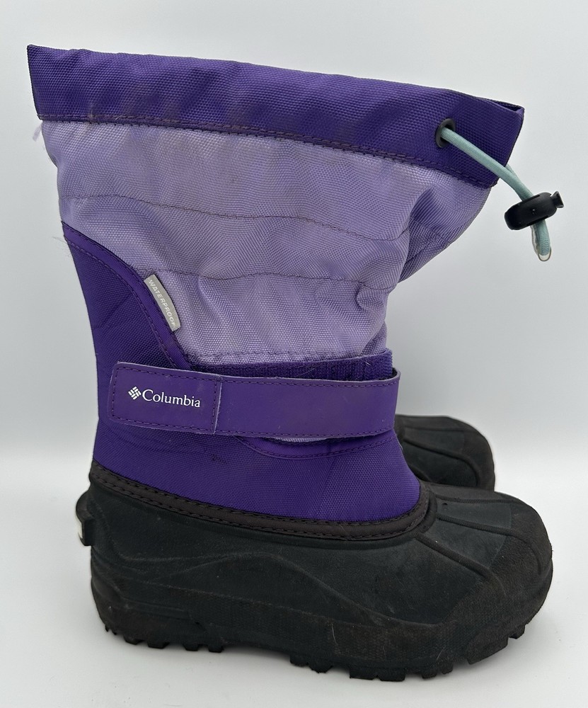 Columbia Powderbug Plus II Winter Boots, Purple, Kids Size 1y
