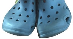 Crocs Iconic Comfort Gray Clog Strapped Sandal Kids Size C 10