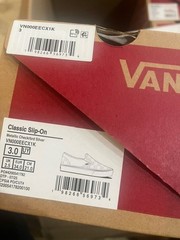 New Youth Vans Classic Checkerboard Slip On Sneakers Metallic Silver Gray 3 Kid