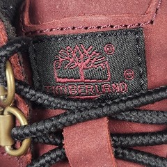 TIMBERLAND Toddler Hiking Boots Size 7 EU 23.5 Red Leather High Top