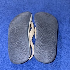 Reef Unisex Kids Thong Flip Flops Boys Children Blue Brown Size 10 Summer Shoes