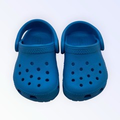 Crocs Classic Clogs Kids C4 Blue Slip-On Closed Toe Comfort Breathable Casual