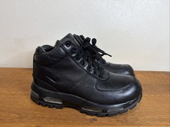 Nike Air Max Goadome ACG Triple BLK Leather Hiking Boots 6Y 311567-001 Rainproof