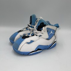 Jordan True Flight 343796 140 White/University Blue-Black Little Kid’s Size 8C
