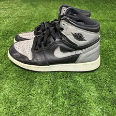 Nike Air Jordan 1 Retro High Shadow 2018 575441-013 Black Grey Size 7Y Sneakers
