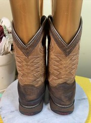 Lil‘ Durango 8″ Two Tone Dk/Brown Western Buckaroo Boots Kid’s Size EU 37 US 5 M