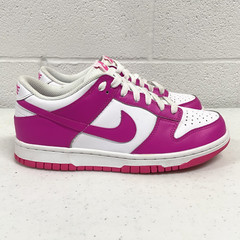 Nike Dunk Low GS Pink/White Leather Low Top Sneakers Youth Size 6Y / Womens 7.5