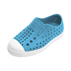 Native Shoes Jefferson Child Aquarius Blue Shell White Kids Water Shoes