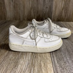 Nike Air Force 1 AF1 One PS Triple White Youth US Size 12C 314193-117 Shoes