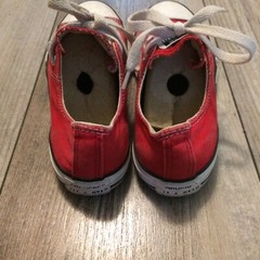 Converse All Star Red Low-Cut Sneakers Size 2 / 33.5 Youth Minimal Wear Nice