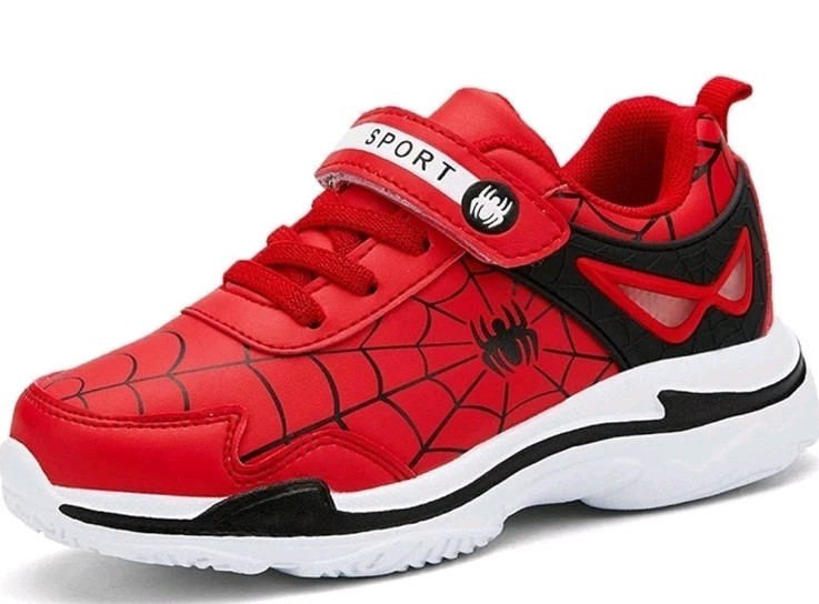 big kids Spiderman athletic sneakers size 4.5 shoes