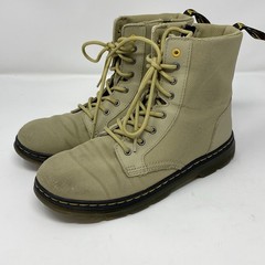 Dr. Martens Boots Women’s 6 Men’s 5 Tan Combs Y Combat Side Zip Canvas Utility