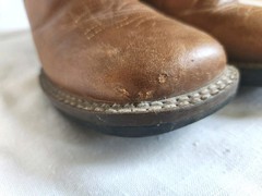 Roper Little Kids Leather Cowboy Boots Embroidered Western Brown And Blue Size 3