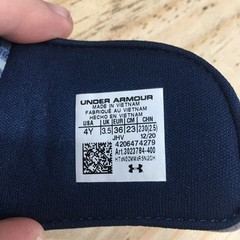 Under Armour Sandals Youth 4Y Slide Blue Adjustable Strap Hook And Loop Casual
