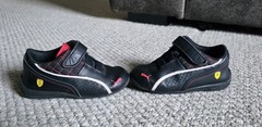 Puma X Scuderia Ferrari Drift Cat 6 L SF V Black Leather Sneakers Toddler 7c