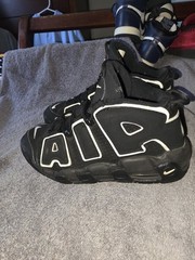 Nike Air More Uptempo ’96 GS Black/White Size 6.5y Kids/teens