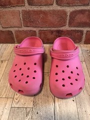 Crocs Junior 4 Pink Mules Slip-on Lightweight Comfort Shoes