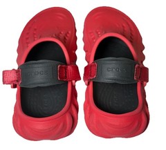 Crocs Echo Clog Varsity Red Unisex Size J 1 Great Preowned Condition