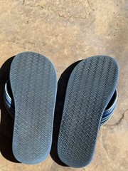 Cat & Jack Blue Stripe Thong Flip Flop Sandals Youth Size 2/3 M