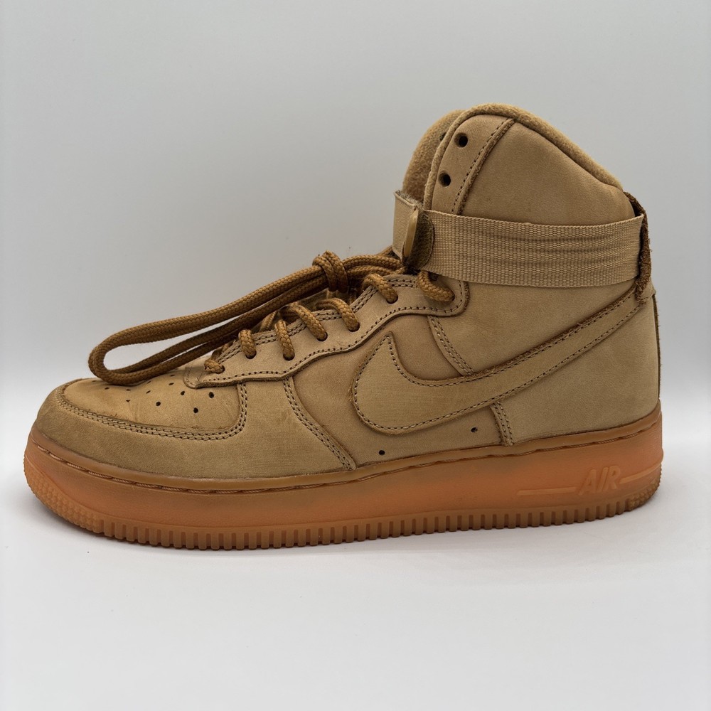 Nike Air Force 1 High GS Flax Wheat Nubuck Gum Sole Size 6Y 922066-203