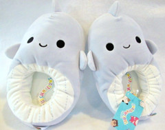 Squishmallow Slippers Samir The Blue Whale Kids Plush Gift Size 4/5 NEW w Tags