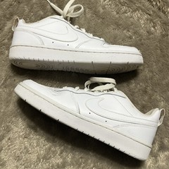 Nike Court Borough 2 Low White Leather Sneaker BQ5448-100 Size 7Y,Fit Womens 8.5
