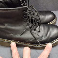 Dr. Martens Doc AirWair Combat Boots Youth Junior Kids Size 3 Black 1460 J Goth