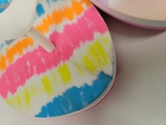 (Mismatched Color): Roxy Kids Tie Dye Flip Flop Sandals Youth Size 1 Sample