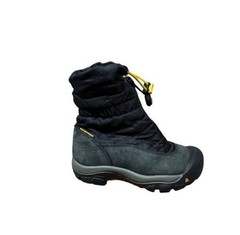 KEEN Bridger Waterproof Insulated Boots Youth Size 9 EU 25/26 Black Leather Zip