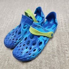 Merrell Kids Hydro Moc Blue Lime Green Water Shoes Clogs MRS-1480-1 Size 7
