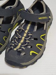 Merrell Kids Hydro H2O Hiker Sandal Youth 1 M Blue Gray Closed Toe Sport Hiking