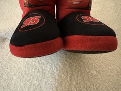 Disney Pixar Lightning McQueen Slipper Boots Red Black Yellow Kids Size 5/6