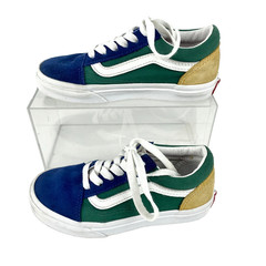 Vans Tennis Shoes Kids 13 Old Skool Yacht Club Suede Sneakers Blue Green 30.5