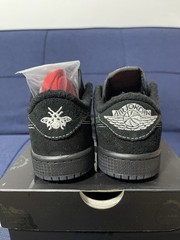 Jordan 1 Low OG SP (PS) Black Phantom Suede Sneaker 1.5Y DO5442-001 Kids
