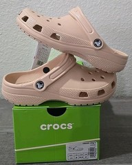 Crocs Classic Clogs Size J6 Slide On Shiitake Tan / Beige 206991-2DS