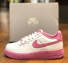 *NEW* Youth Grade-School Nike Air Force 1 (BG) White/Magic Flamingo (IB4411 100)
