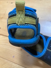 Keen Knotch River 7 Open Toe Sandal Black Turquoise Support Waterproof Hook &Loo