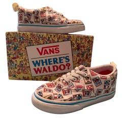 Where’s Waldo X Vans Collab Postage Stamp Kids Size 9.0T Shoes