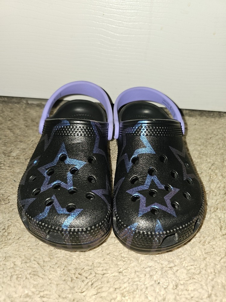 Crocs Kids‘ Classic Disco Dance Party Stars Black Clog Sandals